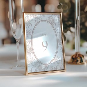 Vintage Floral Table Number Cards: Beige Wedding Decor (printable Template) - Etsy