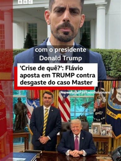 O encontro entre Trump e Flávio Bolsonaro 🇺🇸 📸 O senador conseguiu uma foto com o presidente dos EUA após se reunir com ele na Casa Branca nesta terça-feira (26/5). Direto de Washington, o repórter Leandro Prazeres apurou que Flávio defendeu na reunião que os EUA classifiquem PCC e Comando Vermelho como organizações terroristas. O encontro aconteceu semanas após a visita de Lula ao mesmo local e em meio à queda de Flávio nas pesquisas de intenção de voto para a Presidência da República, após 