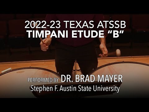 Texas ATSSB 2022 All State Timpani Etude | Year B