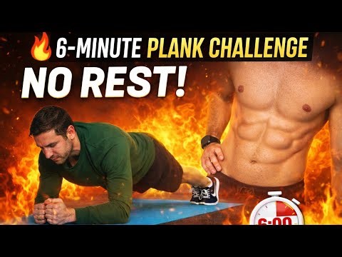 6-Minute Plank Challenge (No Rest) 🔥 Full Core Burn