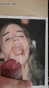 Emma Watson open mouth for cum