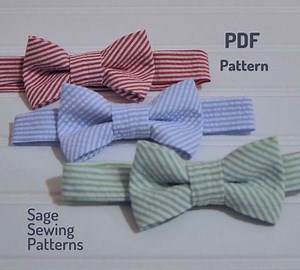 PDF Downloadable Sewing Pattern, Boys Bow Tie Sewing Pattern & Instructions and Tutorial, Infant to Teen Pre-tied Bowtie - Etsy