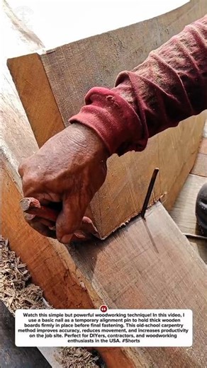 Simple Nail Trick for Perfect Wood Alignment | Old-School Carpentry Hack