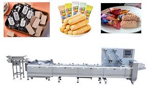 [Hot Item] Automatic Feeding Chocolate Water Swiss Roll Flow Packing Machine