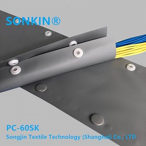 [Hot Item] Manga protectora de cable eléctrica de material de tela ecológica y retardante de llama con botones, bolsa