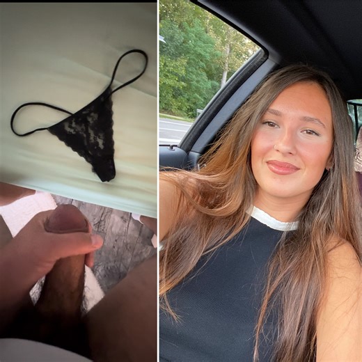 Black g-string full with cum of my hot sis