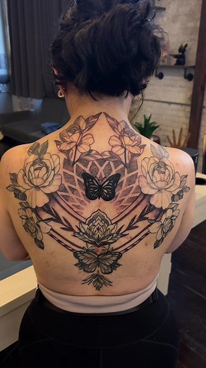 This was done in 3 sessions. Cant wait to see it all healed up! #tattoo