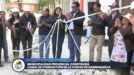 MUNICIPALIDAD PROVINCIAL CONSTRUIRÁ CANAL DE CONDUCCIÓN EN LA CIUDAD DE BAMBAMARCA La gestión municipal, liderada por el alcalde Hernán Vásquez Saavedra, ejecutará la construcción del canal de conducción en la quebrada las Tayas, pasaje Cajamarca, Bambamarca, para garantizar la protección de los vecinos que viven y transitan por esta zona, cuando se incremente el caudal producto de las lluvias. La obra demandará un presupuesto de inversión de S/ 439,440.90 (cuatrocientos treinta y nueve mil cuat