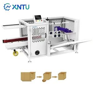 [Hot Item] Frozen Meat Box Packing Automatic Process Need Stainless Steel Type Carton Box Case Erector