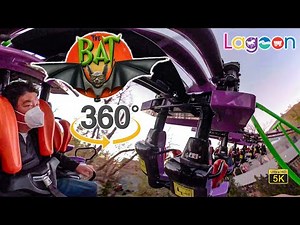 VR 360 The Bat Roller Coaster On Ride POV Lagoon Amusement Park 2020 09 27