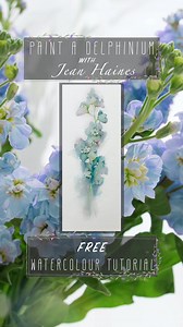 5.9K views · 14 reactions | Get creative with my FREE painting tutorials!  Simply sign up as a FREE member and log in to paint my FREE tutorial 請'Delphinium' PLUS gain access to my FULL library of FREE tutorials and technique videos including  'Tropical Fish' and ’Blue Tit' I'll guide you through each step, no experience needed, unleash your artistic side and learn new techniques! | Jean Haines Watercolours | Facebook