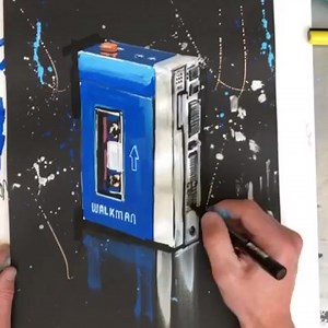 Sony Walkman.. part of the 365 collection #art #painting | Paul Kenton