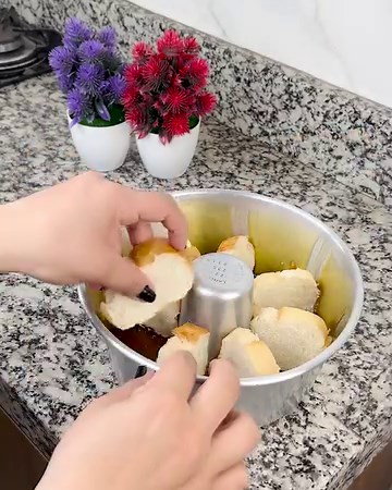 pudding au pain rassis | La cuisine de Mony