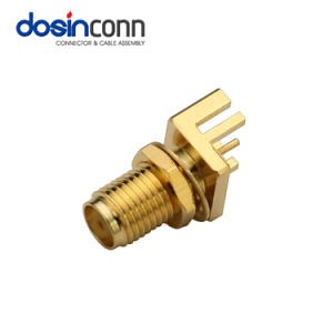 [Hot Item] RF Connector SMA PCB Edge Connector Female Bulkhead Gold Plated