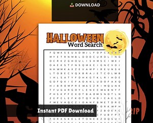 Halloween Word Search for Adults & Teens Printable | Halloween Game | Halloween Puzzle - Etsy UK