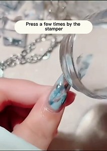Double Sided Nail Art Stamper, Clear Silicone Stamping Jelly with Scraper, Transparent Visible Body, No Misplacement for DIY Nail Decor
