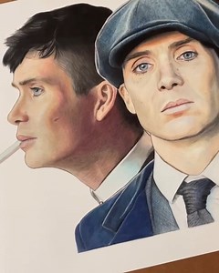 290K views · 10K reactions | By order of the Peaky Blinders! Cillian Murphy transformed into Tommy Shelby by talented artist ✏️ #cillianmurphy #art | Love This | Facebook