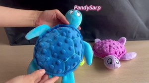 Squeaky Sea Turtle Plush Dog Toy – Durable, Interactive Chew Toy for Small Dogs – Relieves Anxiety & Teething – Keeps Puppies Busy, No Mess, Perfect for Indoor Play (Purple)