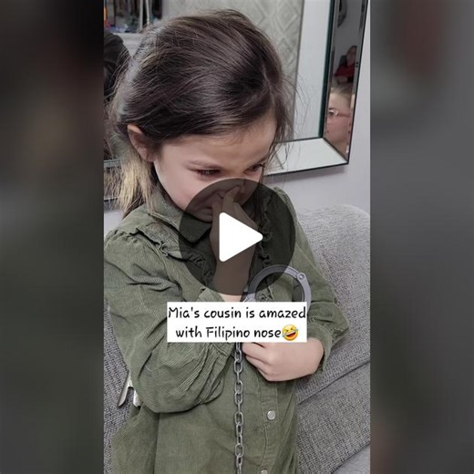 Mia: I'm special because I cab squish my nose 🤣😂 #filamkid | filipino nose
