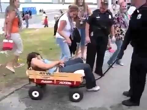 Drunk girl passed out