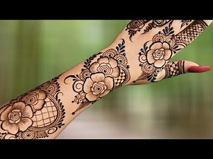 Latest 3D Motive Mehndi Design| Simple Bridal Shower Ring mehndi design|2023 backHand mahndi| Mandhi