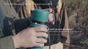 Classic Vacuum Insulated Wide Mouth Flask Bottle, BPA-Free 18/8 Stainless Steel Insulated Beverage Bottle for Cold & Hot Thermos, Keeps Liquid Hot 12hrs or Cold for Up to 24 Hours