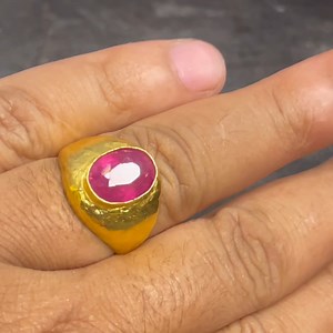 1.9M views · 16K reactions | 24k gold ring with Ruby stone | The jewellery man | Facebook