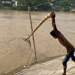 Amazing Fishing in River by Primitive Tools | Fishing & Village Tradition