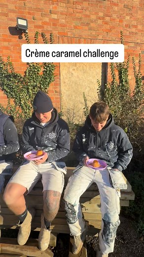 Crème caramel challenge 🤢 . #site #sitework #sitebanter #banter #construction #challenge #fyp #jokes #friyay | Royal Spa Decoration