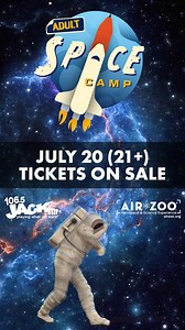 2.6K views · 23 reactions | Prepare for adventure at the Air Zoo's Adult Space Camp! (21+) Enjoy amusement rides, flight simulators, Lightsaber duels, music, face painting, delicious food, and adult juice boxes. Perfect date night or group quest. Register by July 10 for a swag bag. Learn more at airzoo.org/discovery-series | Air Zoo | Facebook
