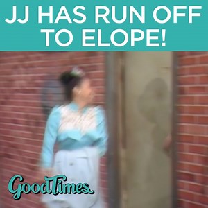 JJ and his girlfriend Diana (Jimmie Walker and Debbie Allen) ditch the school dance to go and get married before their families catch them! From Season 3, Episode 18 'J.J.'s Fiancé: Part 2' - Thelma finds out that Diana uses heroin when she finds her purse in her room (J.J. had taken Thelma's by mistake). After finding out that the supplier is only in elementary school, it soon becomes a race against time to make contact with J.J. and Diana - who have traveled to Indiana to elope - before it is 