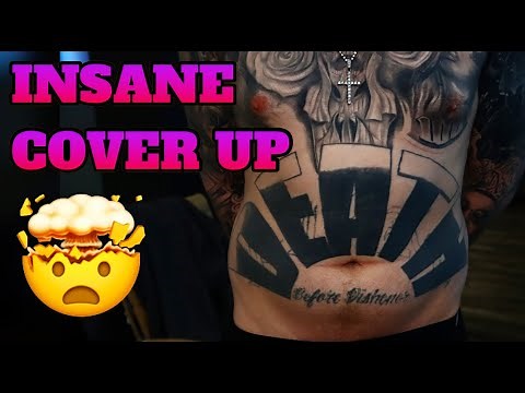 IMPOSSIBLE COVER UP 🔸 craziest tattoo I've done! tattoo tutorial by mr.Reyes_Ink