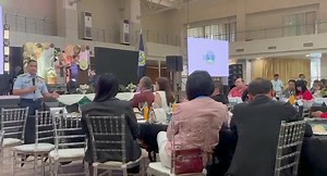 Philippine Coast Guard spokesperson for the West Philippine Sea, Commodore Jay Tarriela, speaks to over 100 information and tourism officers in Central Visayas on Thursday (Sept. 5, 2024) in Dumaguete City. He shared insights on the issues surrounding the West Philippine Sea and government policies. | Judy Flores Partlow | Philippine News Agency