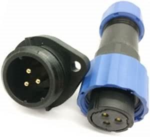 SP17 Female PlugMale Socket 2 Hole Flange Panel Mount SP17 3 pin Connector