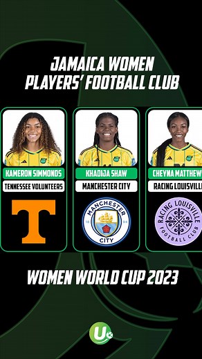 Jamaica Women players and their football club ⚽ #Ufootball #FIFAWWC #Jamaica | Ufootball