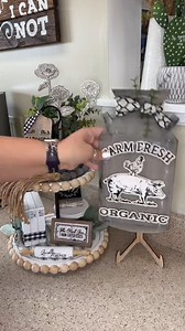 7K views · 24 reactions | How To Stage your farmhouse tiered tray #tieredtray #farmhousestyle #farmhousedecor #farmhousetieredtray #farmhousekitchen #pigdecor #chickendecor #diy #diyhomedecor #chalkcouture | Creative Sarah | Facebook