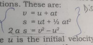 The equations of motion in uniformly accelerated linear motion ... | Filo