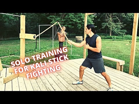 AMAZING KALI STICK FIGHTING SOLO TRAINING | Filipino Martial Arts Arnis Escrima Sticks