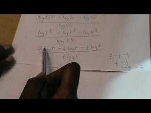 Simplifying logarithmic expressions without a calculator