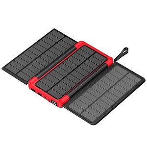 [Hot Item] Outdoor Folding Solar Panel Wireless Power Bank 20000mAh Ultra Large Capacity Portable Power Bank