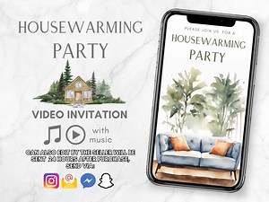 Housewarming Party Video Invitation | Animated Digital Invite | New Home Celebration | Modern House Invite Template