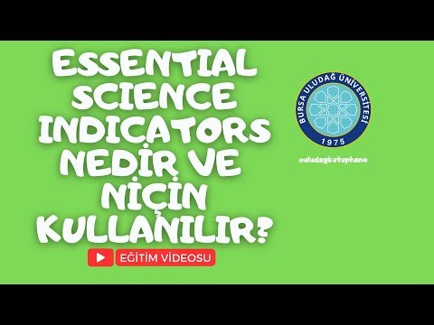 Essential Science Indicators Nedir Niçin Kullanılır #essentialscience #science #ebook #kütüphane