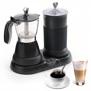 [Hot Item] Automatic 2 in 1 Milk Frother Electric Coffee Maker and Coffee Set