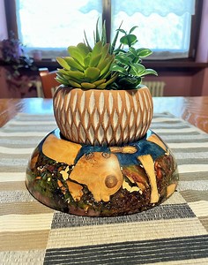 Buy Centerpiece, Harlequin, Jewelry Holder, Natural Furnishings, Handmade, Ecological Wood, Resin Wood Bowls, Bathroom Gifts, Candles Online in India - Etsy