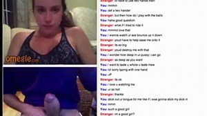 Omegle 19yrs old petite teen pussy girl amazed with huge dick