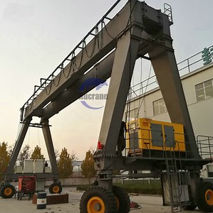 [Hot Item] Rubber Tyred Wheel 400ton Hydraulic Gantry Crane Straddle Carrier for Sale