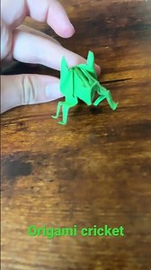 An origami cricket (by Jeremyshaferorigami) 🦗