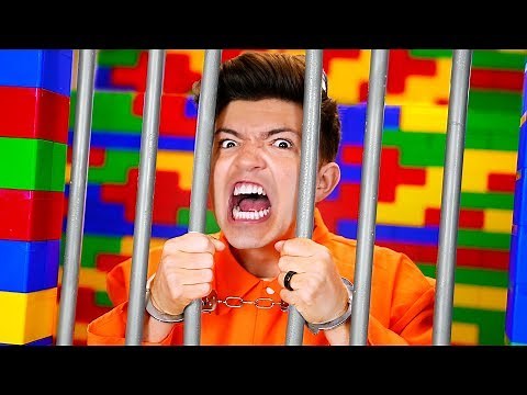 I Trapped PrestonPlayz In LEGO Prison For 24 Hours! - Challenge