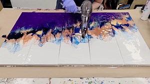 18K views · 743 reactions | Gorgeous 5 Panel Acrylic Pour with...