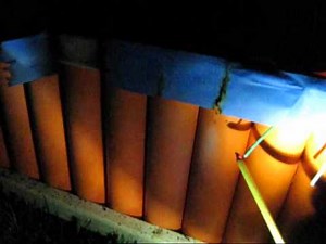 Backyard fireworks display - excalibur canister shells